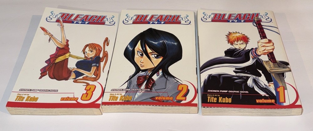 Bleach Manga Vol 1-3 English Graphic Novel Paperback