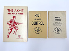 Lot of 3 Vintage The Combat Bookshelf Books Military Ranger Training AK-47 Riot