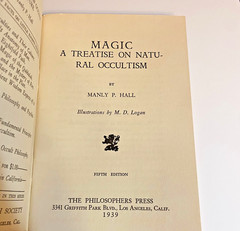 Magic: A Treatise On Natural Occultism by Manly Hall 1939 Paperback 5th Edition