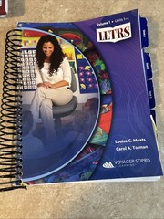 LETRS VOLUME 1:UNITS 1-4 – Unknown Binding – Good o